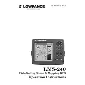 Lowrance LMS-240 Fish Finder manual cover