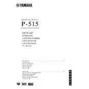 Yamaha Digital Piano P-515 Piano manual cover