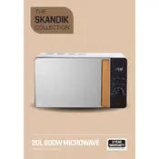 Daewoo Skandik 20L 800W Microwave SDA1704 Microwave manual cover