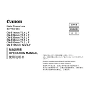 Canon CN-E14mm T3.1 L F manual cover