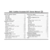 Cadillac Escalade EXT 2003 manual cover