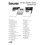 Beurer GS 400 Signature Line Black Scale manual cover