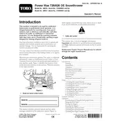 Toro Power Max 726OE 38816 Snow Thrower manual cover