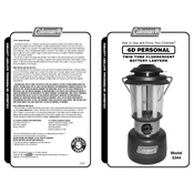 Coleman 6D Battery Lantern 5344 manual cover