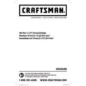 Craftsman CMCG400 Grinder manual cover