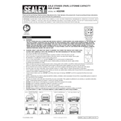 Sealey AS2500 Axle Stand manual cover