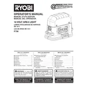 Ryobi P796 Light manual cover