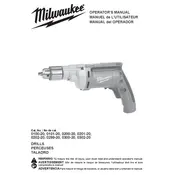 Milwaukee 0100-20 Drill manual cover