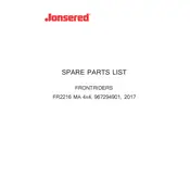 Jonsered Frontriders FR2216 MA 4x4 Lawn Mower manual cover