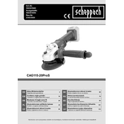 Scheppach CAG115-20ProS 5903815900 Angle Grinder manual cover