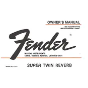 Fender Super Twin Reverb 1977 Amplifier manual cover