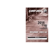 Can-Am Outlander 1000 X mr 2014 Vehicle manual cover