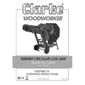 Clarke 3401999 CLS505 505MM Circular Log Saw manual cover