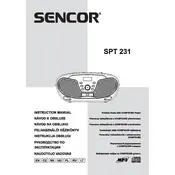 Sencor SPT 231 Boombox manual cover