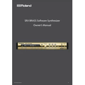 Roland SRX BRASS manual cover