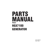 Subaru RGX7100 Generator manual cover