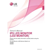 LG 29UB65 29UB65-P.AUS Monitor manual cover