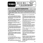 Toro 21-inch HP 16402 Mower manual cover