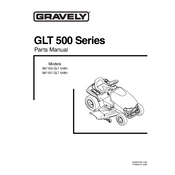 Gravely GLT 500 Series 987103 Tractor manual cover