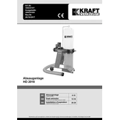 Kraft Werkzeuge HD 2018 3906301917 Dust Collector manual cover