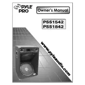 Pyle PSS1542 Speaker manual cover