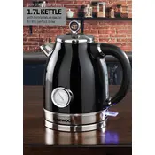 Daewoo 1.7L Kettle 3KW Stainless Steel SDA1775 Kettle manual cover