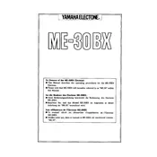 Yamaha Electone ME-30BX Keyboard manual cover