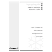 Brandt UD2110 Freezer manual cover