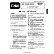 Toro Recycler 53-cm 20764BC Mower manual cover