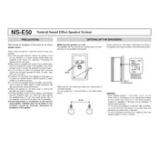 Yamaha NS-E50 Speaker manual cover