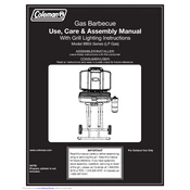 Coleman LP Gas Barbecue 9955 Series manual cover