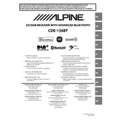 Alpine CDE-136DAB manual cover