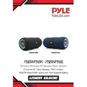 Pyle PSBWP9BK Speaker manual cover