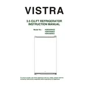 Vistra HSR350BE3 Refrigerator manual cover