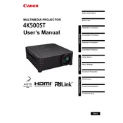 Canon 4K500ST manual cover