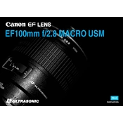 Canon Ultrasonic EF100mm f 2.8 MACRO USM manual cover