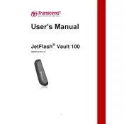 Transcend JetFlash Vault 100 USB Drive manual cover