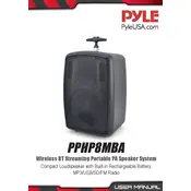 Pyle PPHP8MBA Speaker manual cover