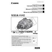 Canon VIXIA HV40 manual cover