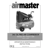 Clarke 1499520 Airmaster Tiger 7 260 Oil Free Air Compressor manual cover