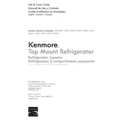 Kenmore 60022 253.7030 Refrigerator manual cover