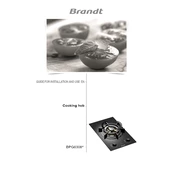 Brandt BPG6308B Hob manual cover