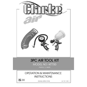 Clarke 3108005 KIT700 3 Piece Air Tool Kit manual cover