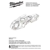 Milwaukee M18 Fuel 2874-20 Pipe Threader manual cover