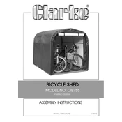 Clarke 3503598 CIB755 Bicycle Shed manual cover