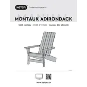 Keter Montauk Adirondack Furniture manual cover