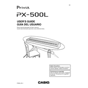 Casio Privia PX500L Keyboard manual cover