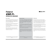 Roland EXR-7s manual cover