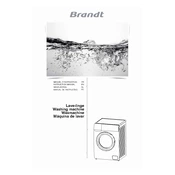 Brandt BAL72WSE Washing Machine manual cover