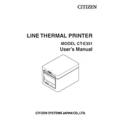 Citizen CT-E351 Printer manual cover